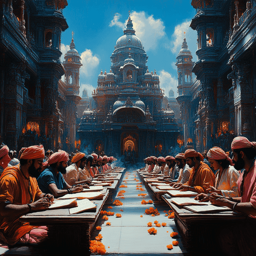 Ancient scribes preserving family records — a tradition spanning millennia